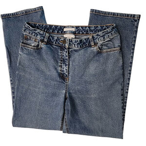 Charter Club Laura Fit Full Length Straight Denim Blue Jeans Women's 10P